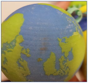 3D printed globe model