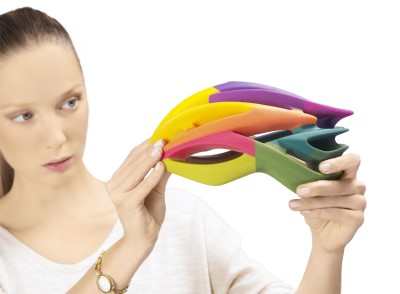 Multicolored Bike Helmet Prototype 1