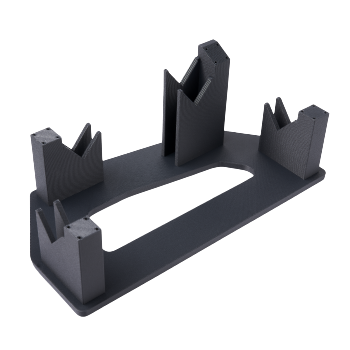 3D printed prototypes made with ABS-CF10 material 3D printed prototypes made with ABS-CF10 material