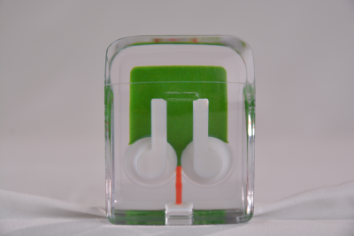 3D printed transparent ear buds case prototype