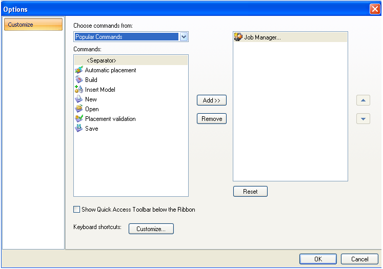 Creating a Quick Access Toolbar